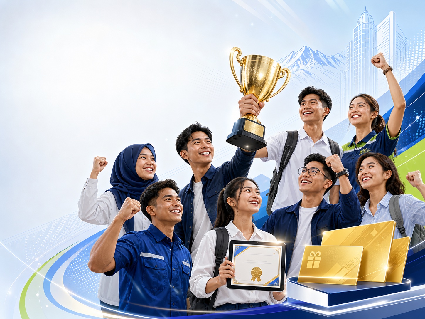 Kumpulan pelajar dan pekerja Sabah meraikan Anugerah Kumpulan Paling Aktif