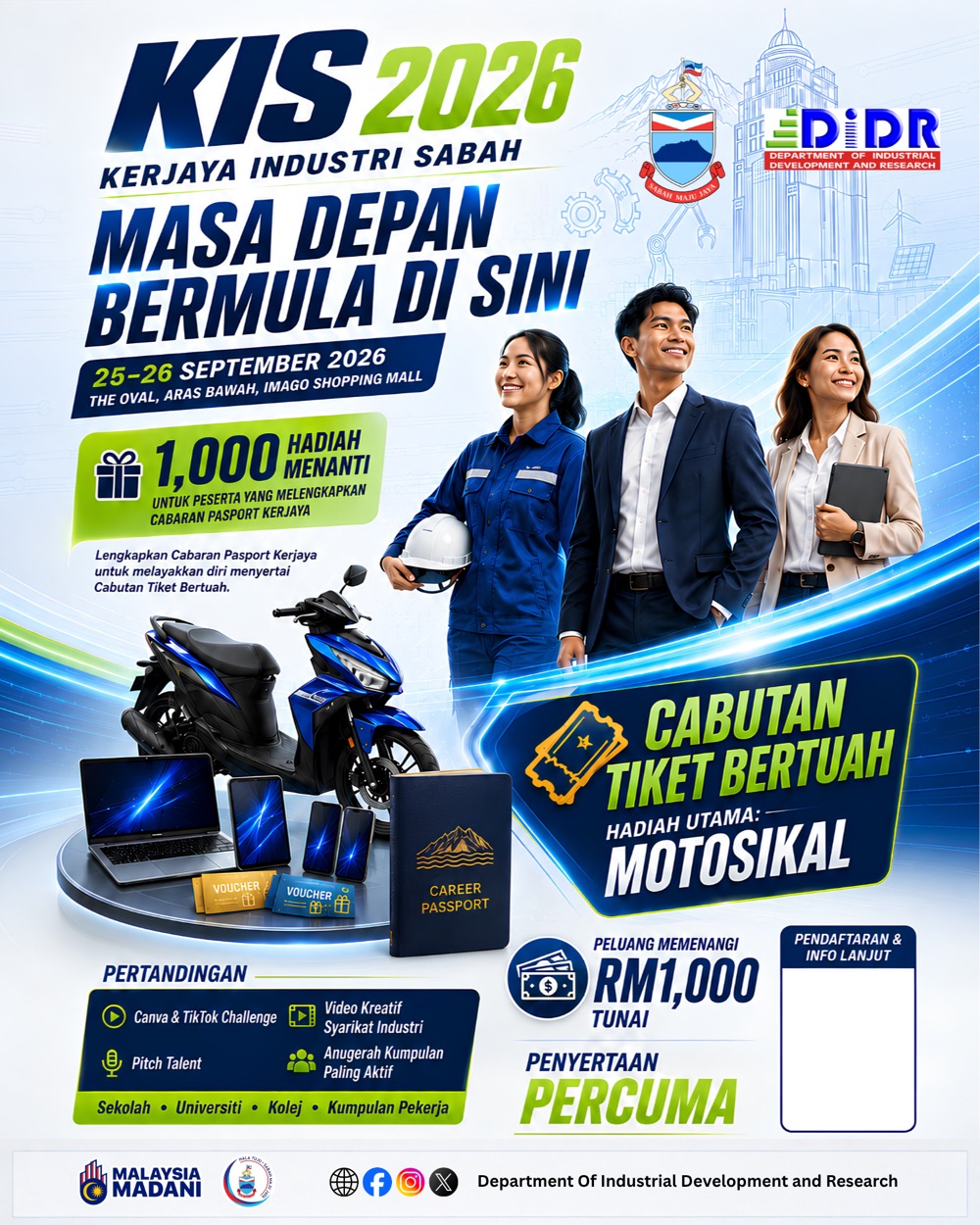 Poster rasmi Program Kerjaya Industri Sabah 2026