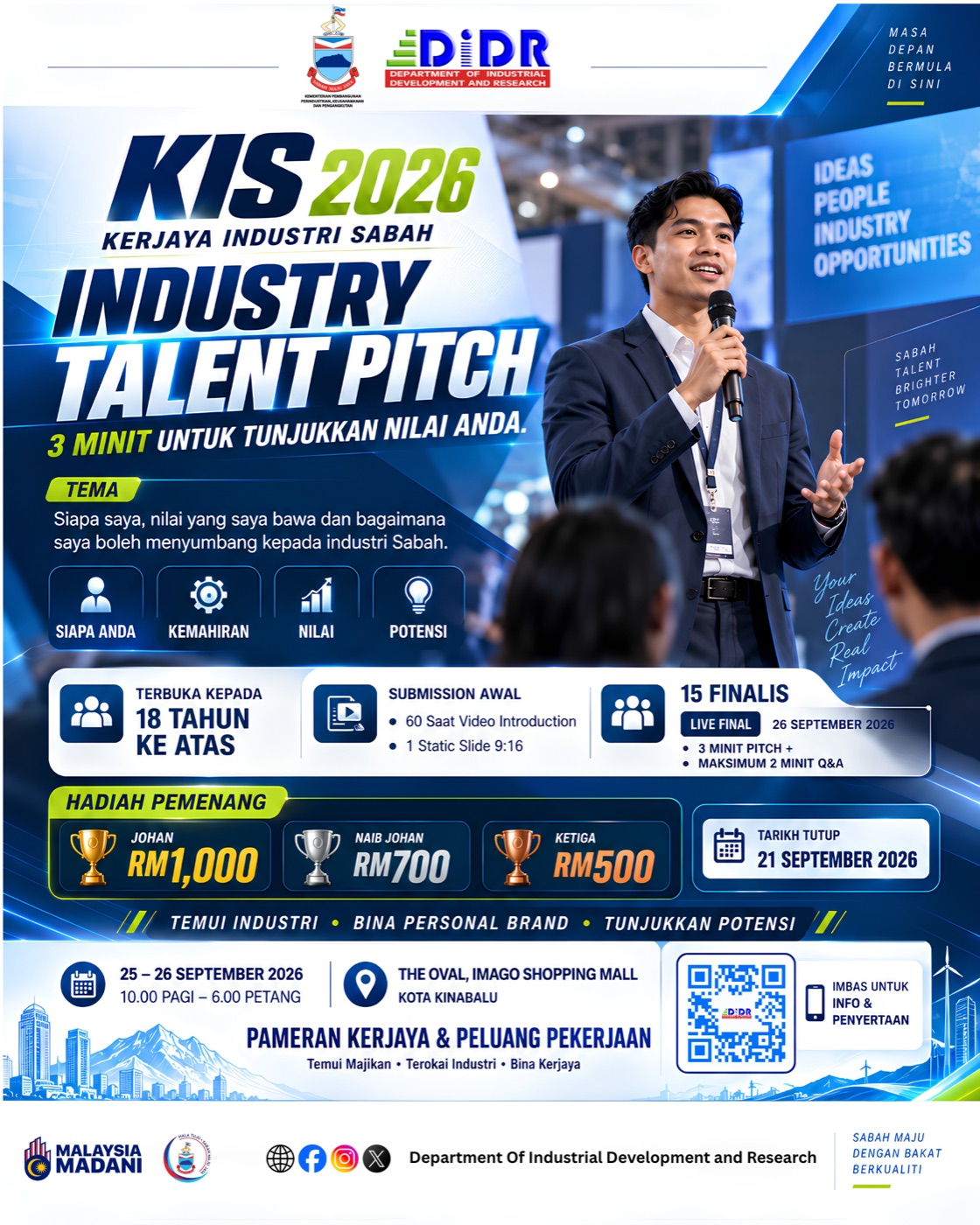 Poster rasmi Industry Talent Pitch