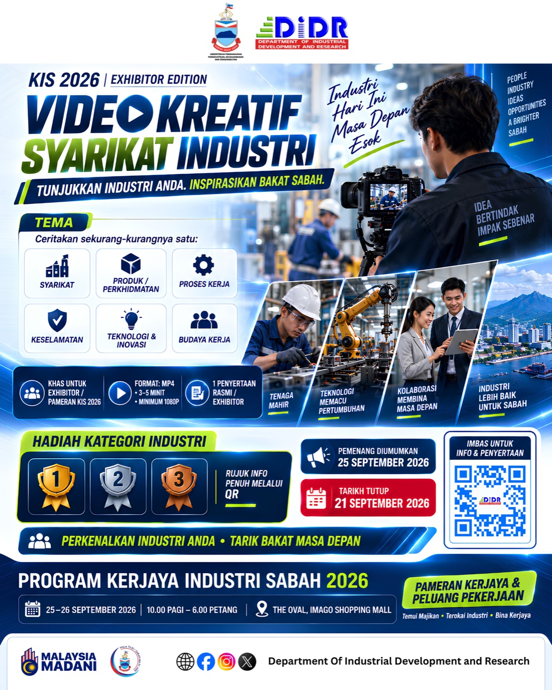 Poster rasmi Video Kreatif Syarikat Industri
